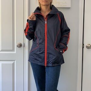 Gersemi red navy  Equestrian riding jacket raincoat‎ convertible vest large